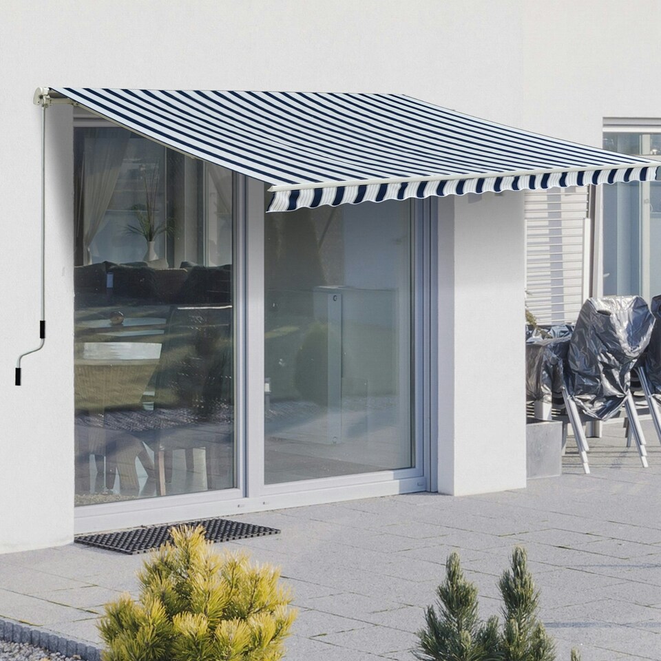 image 1 of Outsunny Garden Sun Shade Canopy Patio Awning Retractable Shelter Outdoor 5 Size