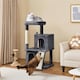 image 2 of Yaheetech 106 cm Cat Tree Tower with Double Condos Dark Grey