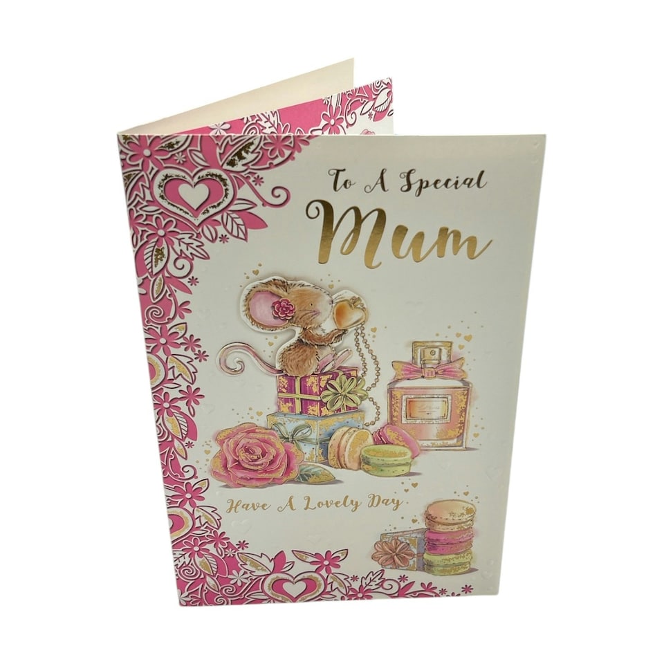 image 1 of To Special Mum Mice And Perfume Pink Birthday Card