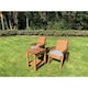 image 4 of Deluxe 2 Chair & Table Outdoor Set With 2 x Chair Cushion Grey