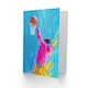 image 2 of Abstract Bright Basketball Hoop Slam Dunk Man Him Birthday Card