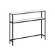 image 1 of Industrial Slim Console Table With 2 Shelves Marble Effect White White