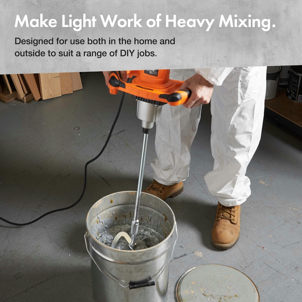 image 1 of VonHaus Paddle Mixer Drill 1600w with Gear Selection and 2 Stage Safety Switch