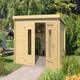 image 1 of Sacramento-Log Cabin, Wooden Garden Room, Timber Summerhouse, Home Office - L312 x W319 x H210.9 cm Brown