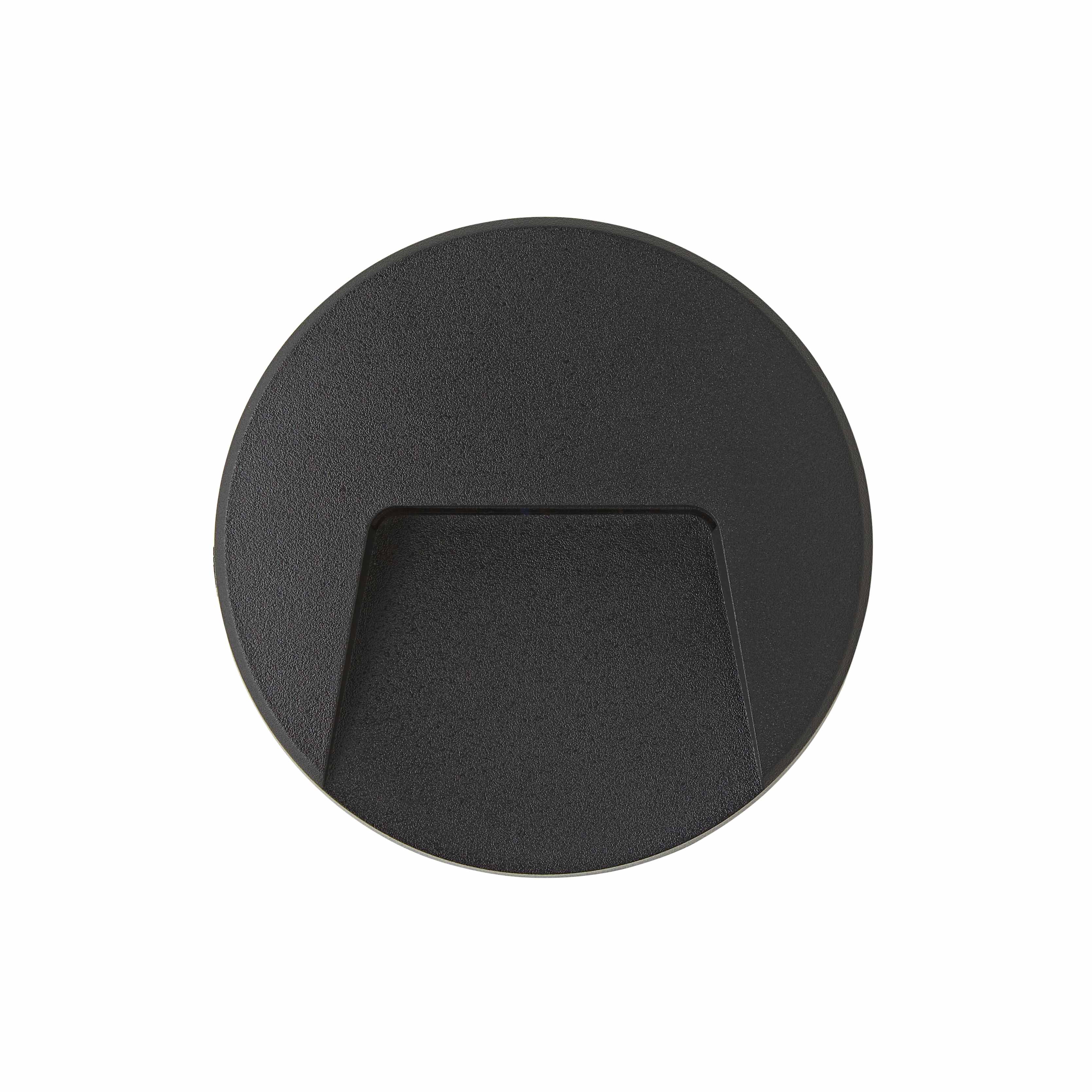 ValueLights Sam Black Round IP65 Integrated LED Outdoor Wall Light Black