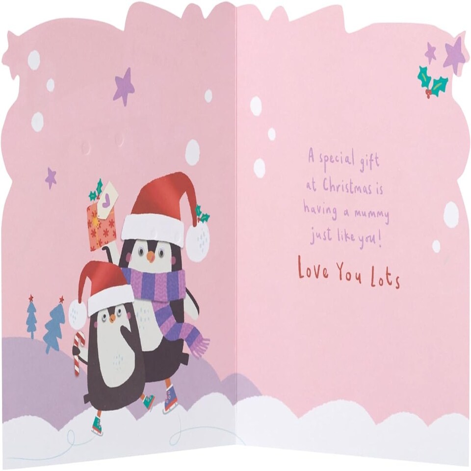 image 1 of Cute Penguins Design Mummy Christmas Card