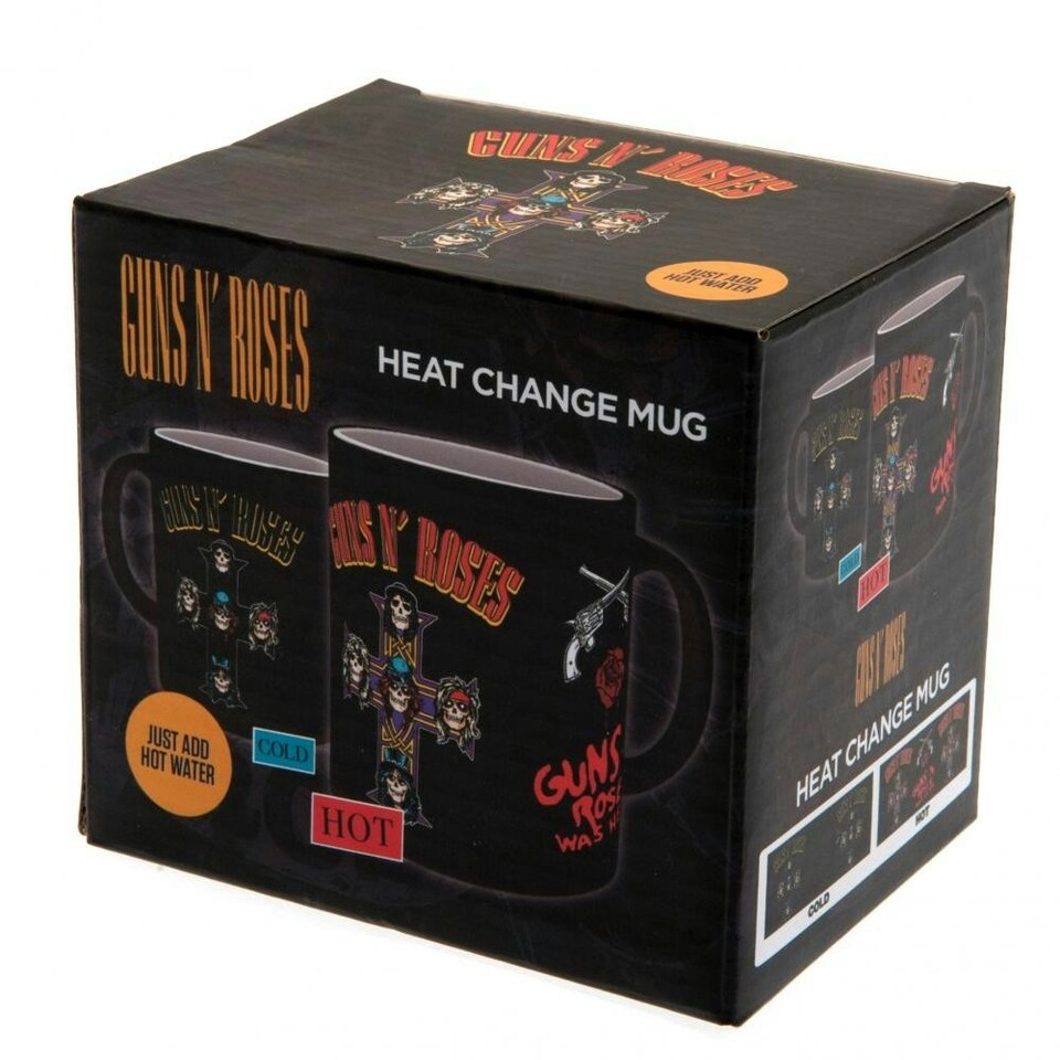 image 1 of Guns N Roses Heat Changing Ceramic Mug - Black/Multicoloured - 9 x 8cm