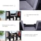 image 3 of HOMCOM Bookcase Storage Shelf with Cushioned Reading Seat, Cube Bookshelf Organizer for Bedroom Living Room, Black