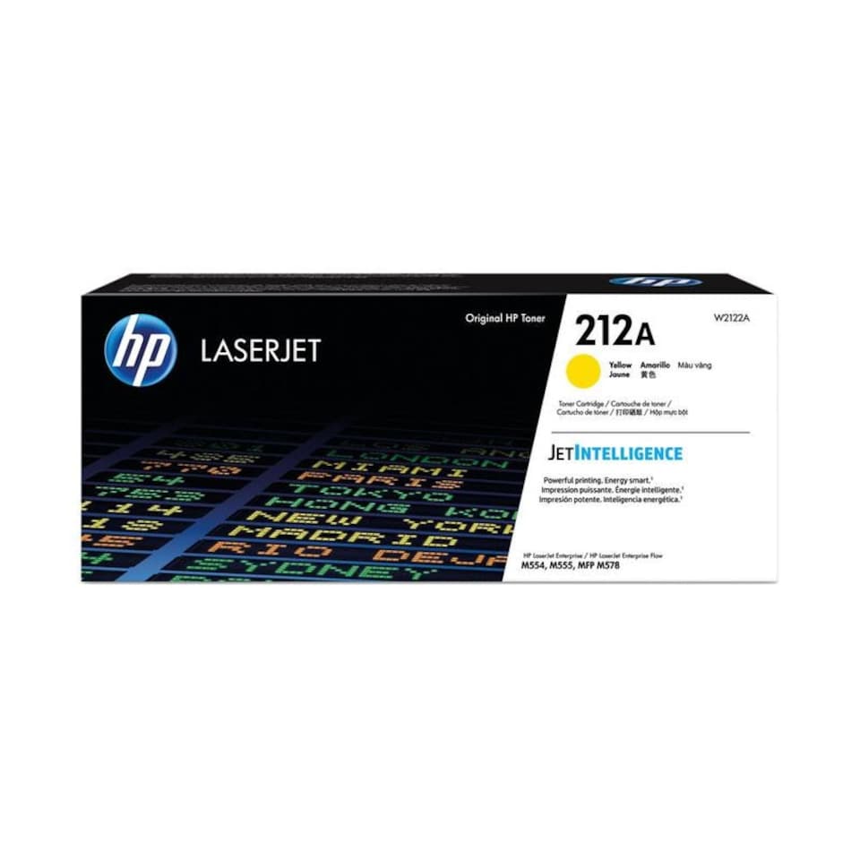 HP 212A Yellow High Yield Standard Capacity Toner Cartridge 4.5K pages HP Colour LaserJet Enterprise M555 / M554 / M578 series - W2122A N/A