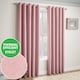 image 1 of Enhanced Living Vogue Blush Pink 90 x 90 inch (229x229cm) Eyelet Thermal Noise reducing Dim Out Curtains (PAIR)