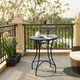 image 2 of Outsunny Garden Table, Mosaic Round Patio Side Table with 60cm Ceramic Top