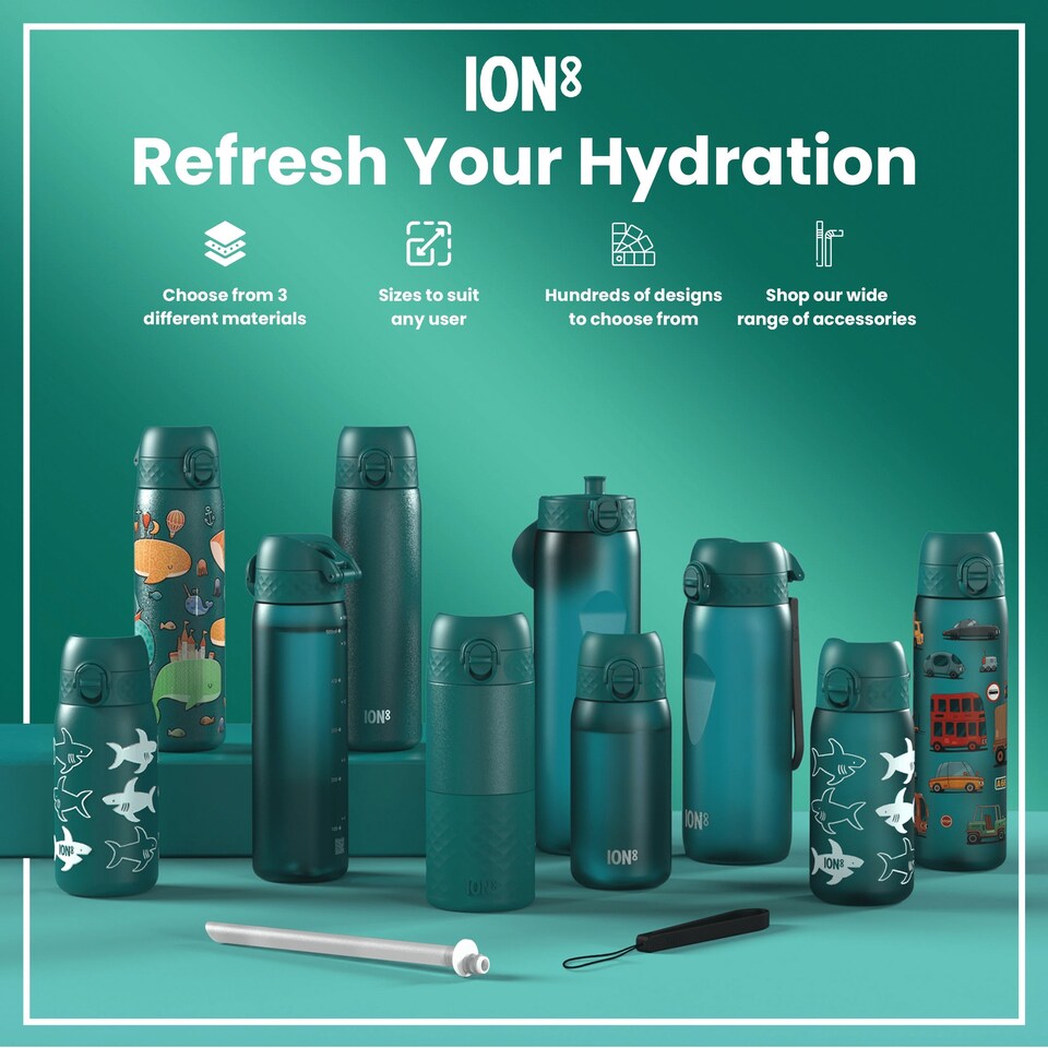 image 1 of Leak Proof Water Bottle, BPA Free, 750ml (24oz) | Blue | Aqua | One Size