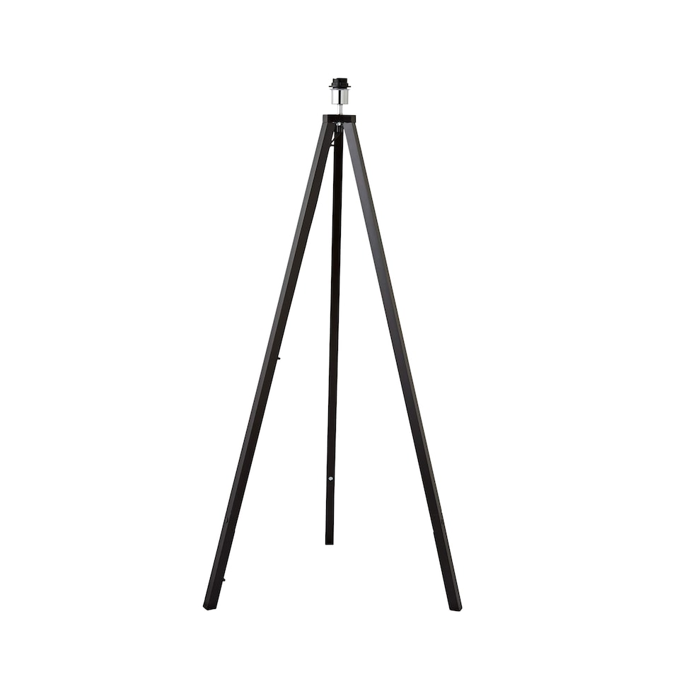 image 1 of ValueLights Modern Black Wood Tripod Floor Lamp Base | Black