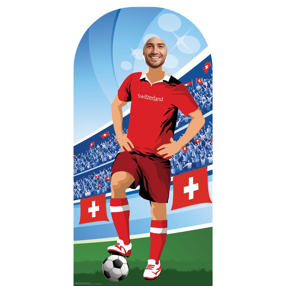 image 1 of Switzerland World International Tournament Football Stand-In Cardboard Cutout 190cm