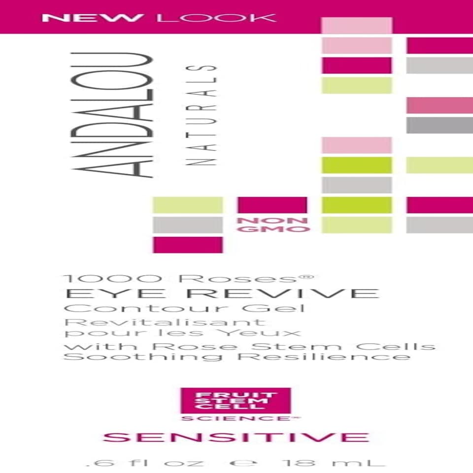 image 1 of Andalou Naturals 1000 Roses Eye Revive Sensitive Contour Gel 18ml