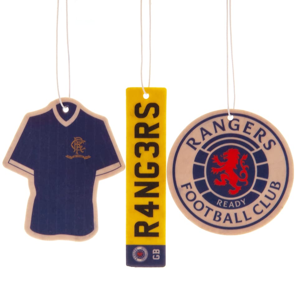image 1 of Rangers FC Car Air Freshener (Pack of 3) | Blue | Navy/Yellow/White | 1