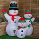 image 1 of 1.5m Light up Christmas Inflatable Snowman Family with 12 White LEDs