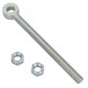image 5 of Swing Gate Long Eye Bolts Hinge + Nuts Adjustable Zinc Plated 20 x 250mm 2pc Silver
