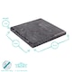 image 4 of Argon Tableware 12pc Marble Placemats & Square Coasters Set - Black Black