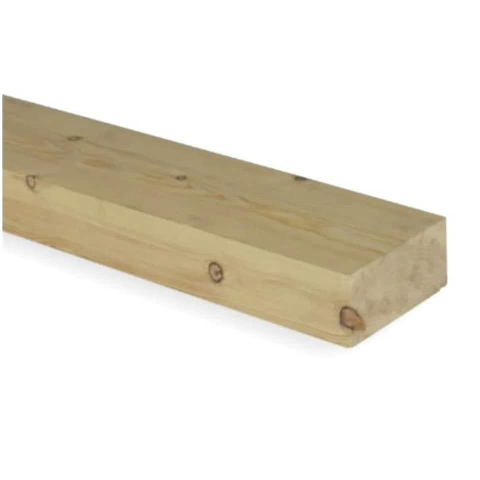image 1 of PACK OF 10 (Total 10 Units) - 50mm x 125mm (45mm x 120mm Finish) Planed All Round Redwood Timber - 3.6m Length