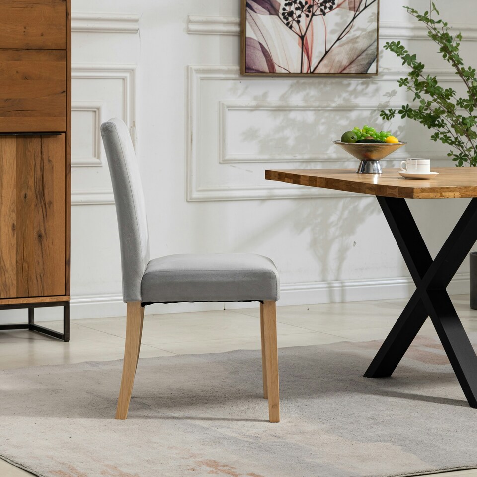 image 1 of Maiolo Velvet Dining Chairs - Set of 2
