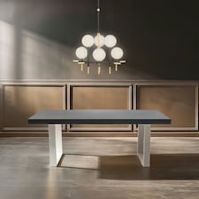 Interiors By Premier Classic Minimalist Design Dining Table, Spacious Kitchen Table, Luxe Lounge Table, Garden Table For Patio Black