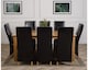 image 3 of Oslo 180 x 90 cm Large Oak Dining Table and 8 Lola Leather Chairs | Black | Black