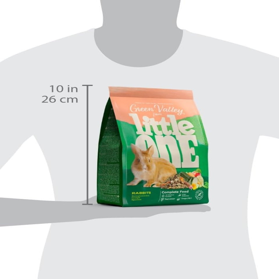 image 1 of Little One Green Valley Grass food for rabbits, 750 g