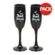 image 1 of Something Different Dead Thirsty 300ml Champagne Flute (Pack of 2) - Black/White - One Size