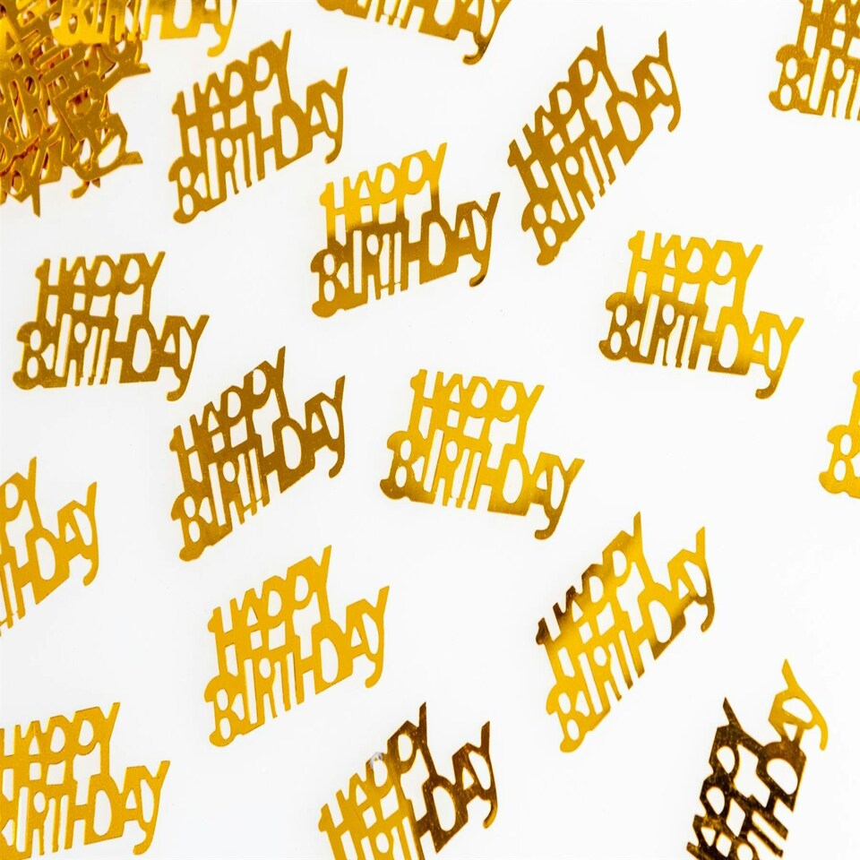 image 1 of of 14g Gold Happy Birthday Confetti