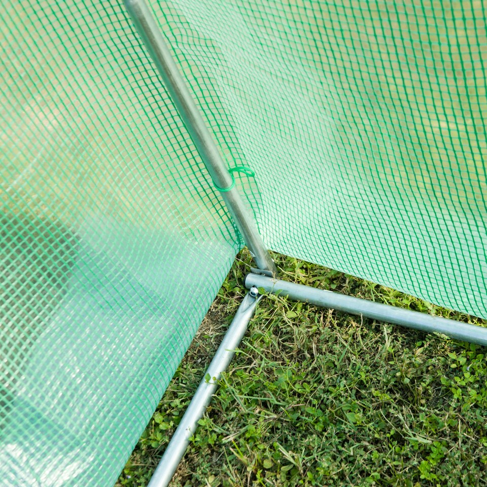 image 1 of Outsunny 3 x 2 M Walk in Polytunnel Greenhouse Galvanised Steel w/ Zipped Door