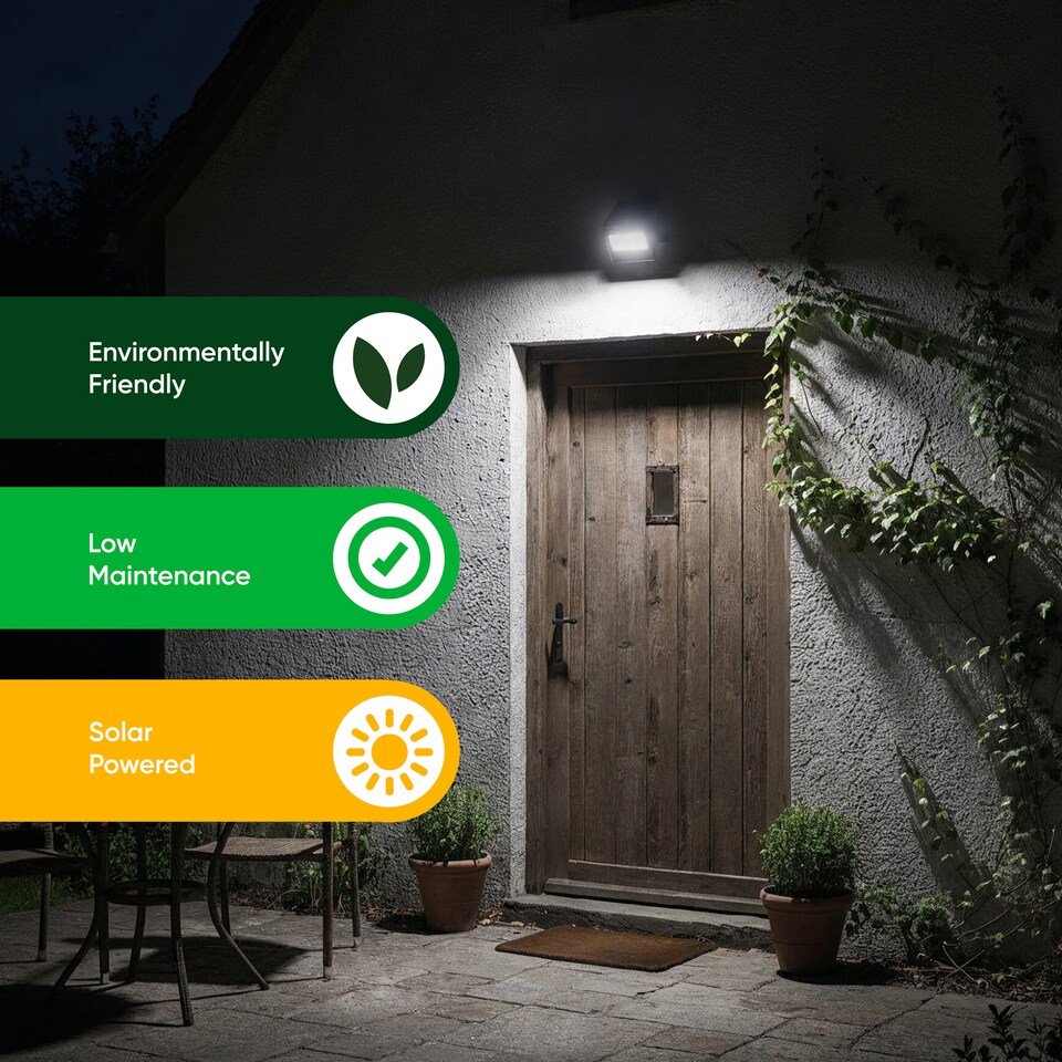 image 1 of Gardenwize Solar Guardian 800 Security Light with Motion Sensor Protection
