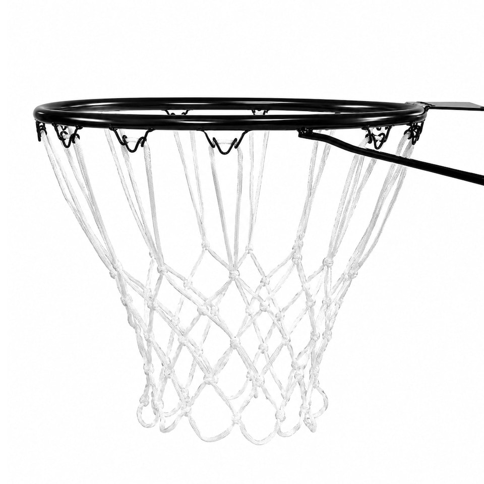 image 1 of Heavy Duty Wall Mounted Full Size Black Basketball Hoop Rim and Net
