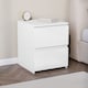 image 4 of Vida Designs Glinton 3 Piece FSC Certified Bedroom Set (2 Drawer Bedside Chest, 3 Drawer Chest, 2 Door 2 Drawer Wardrobe), White White | White
