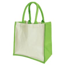 Westford Mill Printers Midi Jute Bag (14 Litres) - Apple Green - One Size | Green