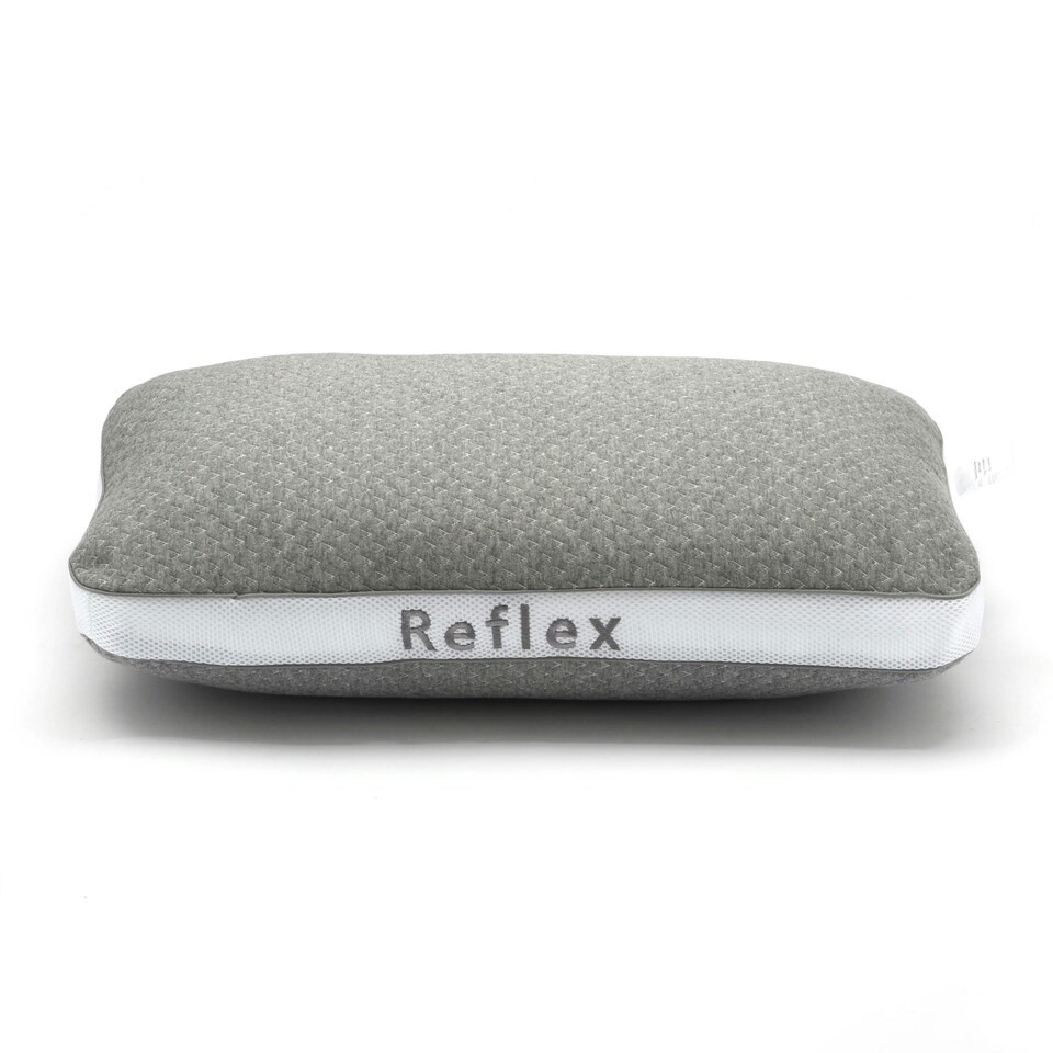 image 1 of BHS Medium Firm Pillow, Charcoal Grey | White | Single