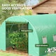 image 6 of Outsunny Polytunnel Green House with Sprinkler System, Wide Door, 4 x 3(m)