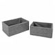 image 1 of JVL Chroma Set of 2 Rectangular Storage Baskets, Home Tidy Solution, Grey