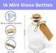 image 2 of 50ml Clear Mini Glass Bottles with Corks and Craft Labels