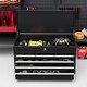 image 4 of HOMCOM 6 Drawer Tool Chest, Lockable Metal Tool Box with Top Case, Ball Bearing Runners, Portable Toolbox, 600mm x 260mm x 340mm, Black | Black