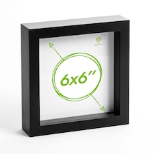 Nicola Spring 3D Box Photo Frame - 6 x 6" - Black