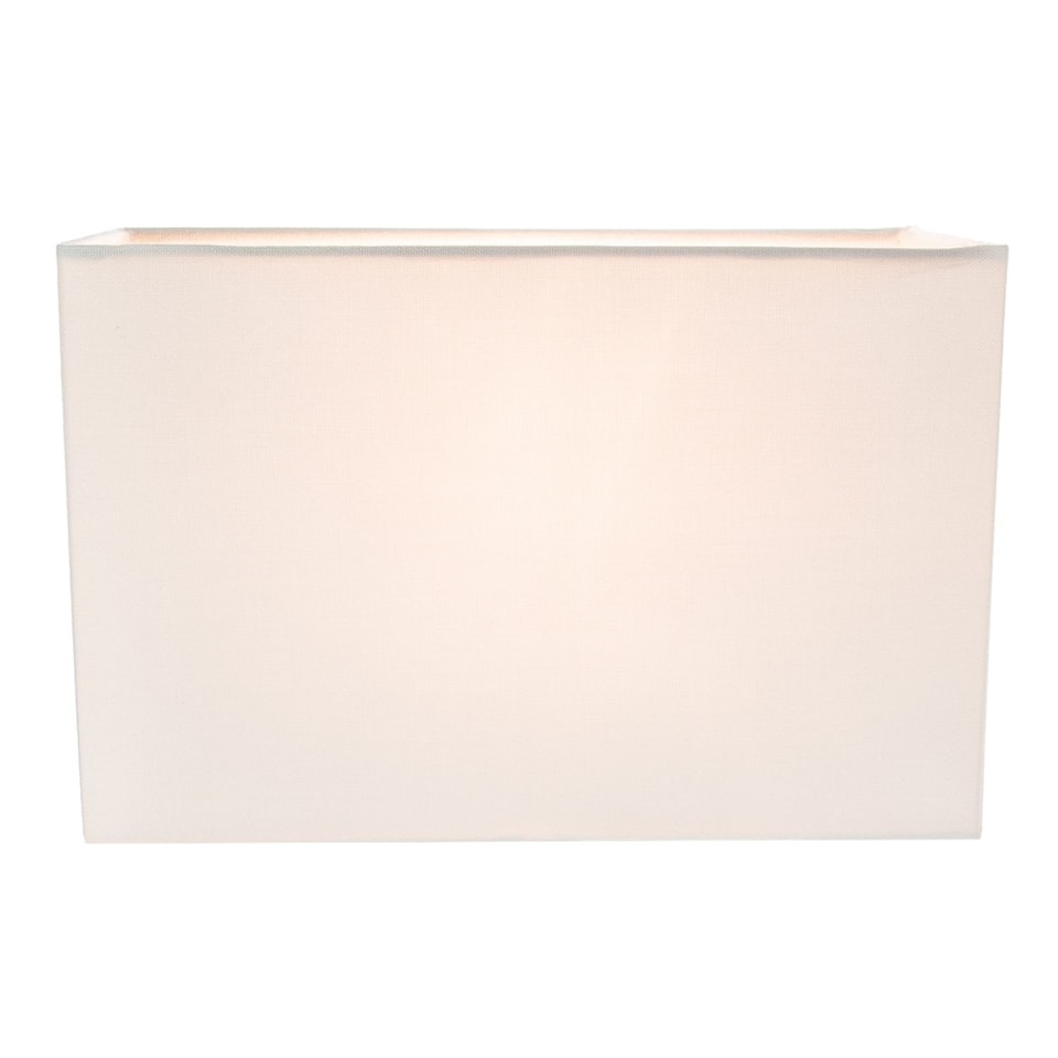 image 1 of Contemporary and Stylish White Linen Fabric Rectangular Lamp Shade | White | White | 1