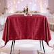 image 1 of Square Damask Table Cloth, Soft Washable Table Cover - 90" x 90"