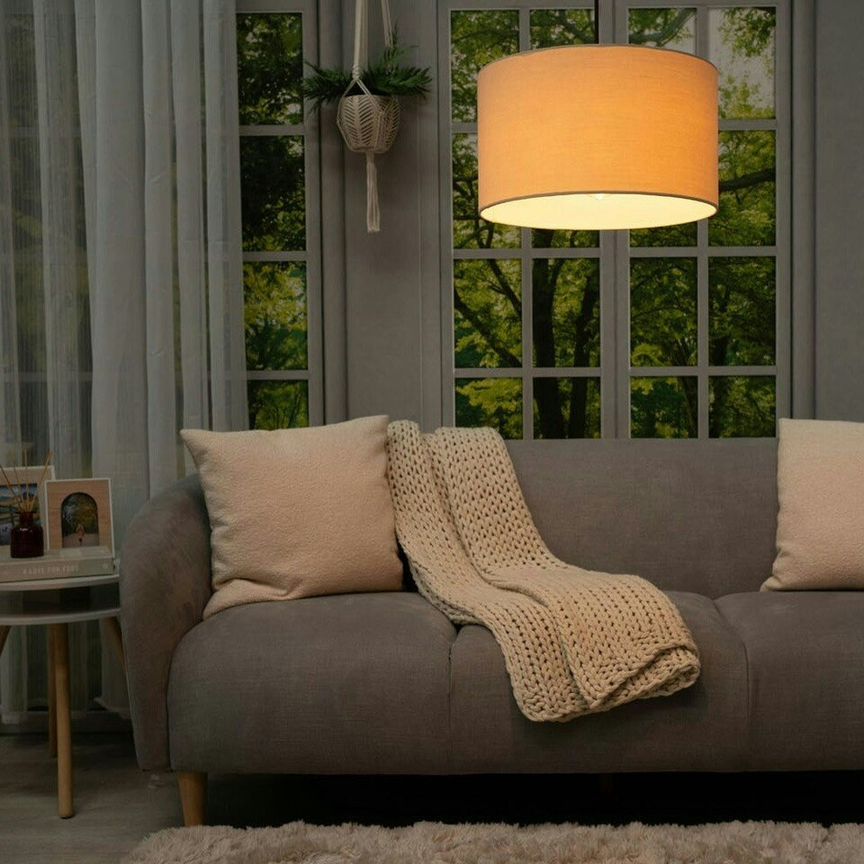 image 1 of ValueLights Reni Medium Natural Pendant Shade