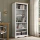image 5 of Corona Tall Large White Bookcase Solid Pine Wood