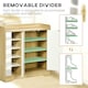 image 5 of HOMCOM Shoe Cabinet Shoe Storage Organizer with Five Open Shelves, Natural