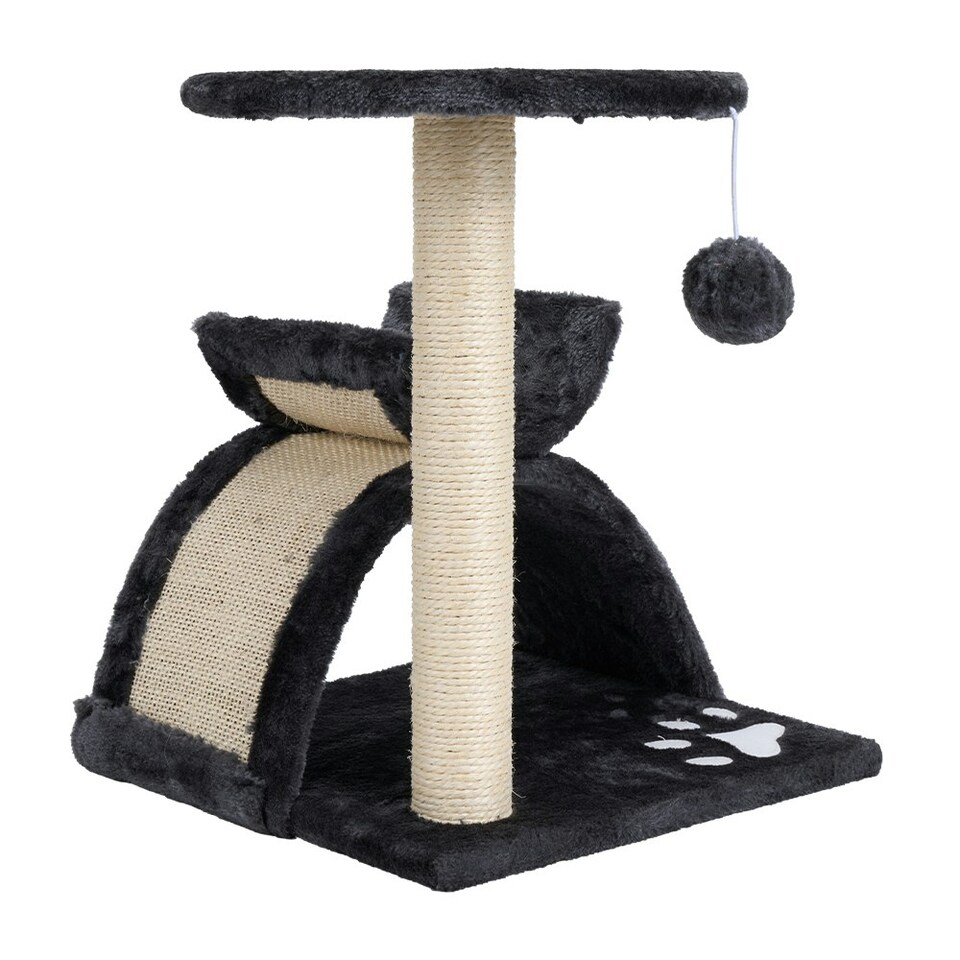 image 1 of Pets Mood Cat Tower Condo with Sisal Scratching Post and Interactive Hanging Toy