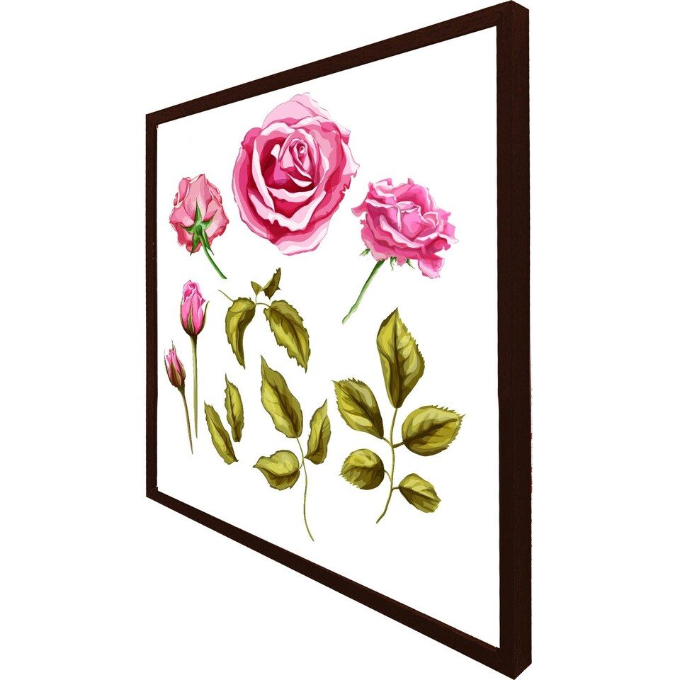 image 1 of Roses & leaves (Picutre Frame) Grey | M