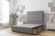 image 4 of Sloomy Texas Pewter Dumfries Divan Bed Base 4 Drawers With 54 Inch Floor Standing Headboard | Grey | Pewter | Double | 1