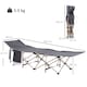 image 5 of Outsunny Single Person Camping Bed Folding Cot Outdoor Patio Portable Military Sleeping Bed Travel Guest Leisure Fishing with Side Pocket and Carry Bag - Grey